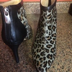 Animal Print Gray Booties